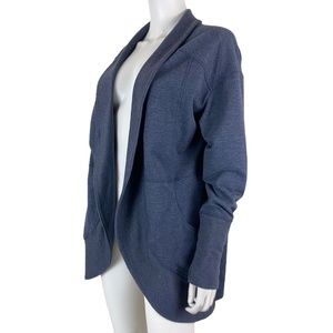 Eddie Bauer Camp Fleece Open Wrap Cardigan Jacket